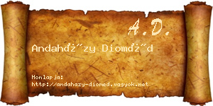 Andaházy Dioméd névjegykártya
